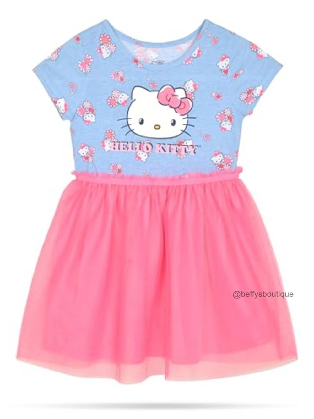 Girls Toddler Short Sleeve Tutu Tulle Dress Cotton Polyester Casual Party A-Line